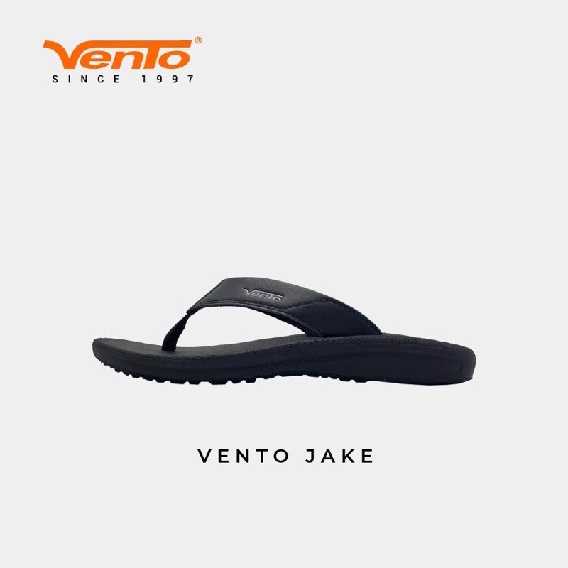 Dép VENTO kiểu xỏ ngón Nam full black cho các anh thoải mái đi cùng đế cao su chống trơn trượt mã số CL22