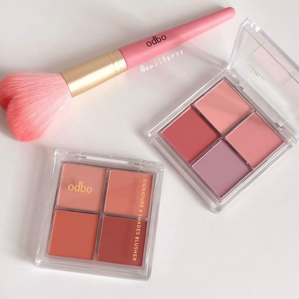 Phấn má hồng mịn lì Odbo Signature 4 Shades OD1309 - Phấn má hồng không nhũ 4 ô lì mịn