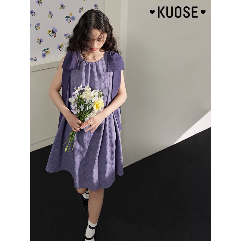 Váy tím nơ siêu xinh