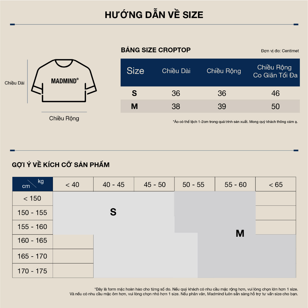 Áo Phông Croptop Trơn No Art Croptop Madmind Vải Thun Gân Cao Cấp, Form Ôm Body Sang Chảnh - Màu Be / Đen