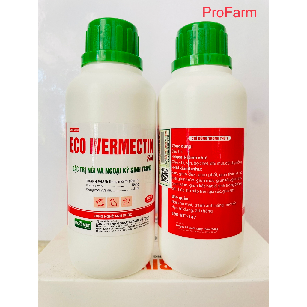 Eco Ivermectin Ve, ghẻ, giận, giiun moc, giiiuun tóc, giuuun kim sản phảm cong ty Toàn Thắng