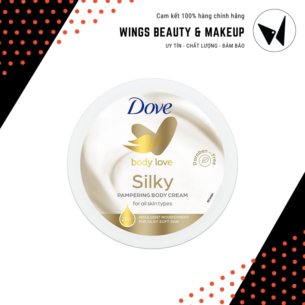 DOVE - Kem dưỡng thể Body Love Silky Pampering Body Cream 300ml