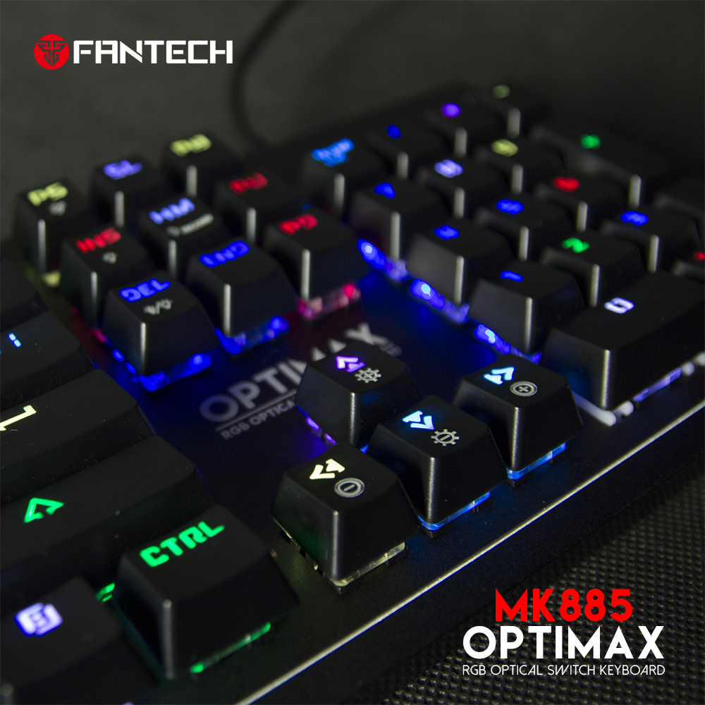 Bàn Phím Cơ Gaming Anti Ghosting FANTECH MK885 OPTIMAX Outemu Blue Switch Optical LED RGB