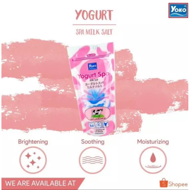 Muối tắm tẩy da chết làm trắng da tẩy tế bào chết sữa chua Yoko Thái Lan 300g