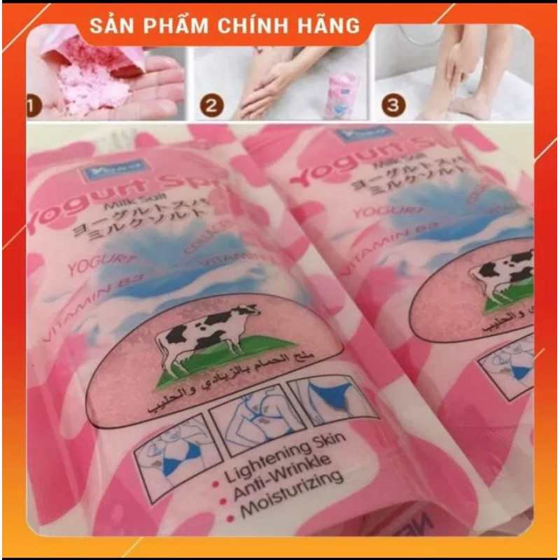 Muối tắm tẩy da chết làm trắng da tẩy tế bào chết sữa chua Yoko Thái Lan 300g