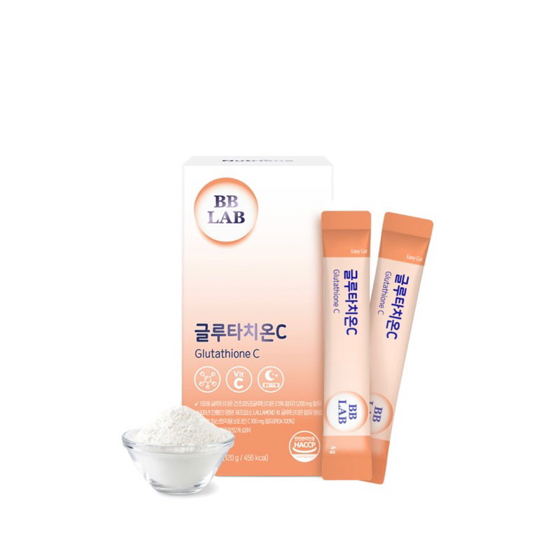 BB LAB Glutathione và Vitamin C dạng bột giúp làm trắng da, mờ nám, giảm thâm mụn ( Hộp 30 gói - Bán lẻ 10 gói)