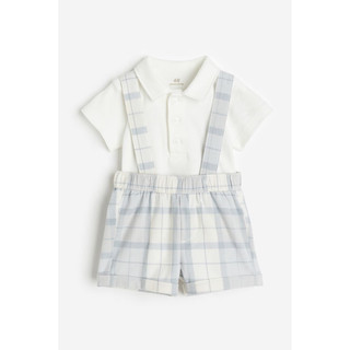 (026)Set áo polo quần dây công tử H&M