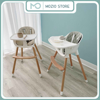 Ghế ăn dặm chân gỗ đa năng Mono HC423 style korea chắc chắn dành cho bé từ 6 tháng