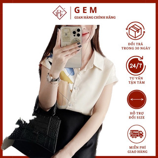 Áo kiểu của nữ G204 CÓ BIG SIZE chất lụa cực mát, kiểu dáng thời trang thanh lịch - GEM Fashion