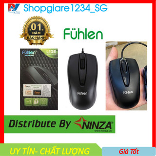 Chuột Máy Tính ✨Free Ship ✨Chuột FUHLEN L102 -Chính Hãng NINZA Bảo Hành 12 Tháng - Cổng Usb- Có Tem Chống Hàng Giả