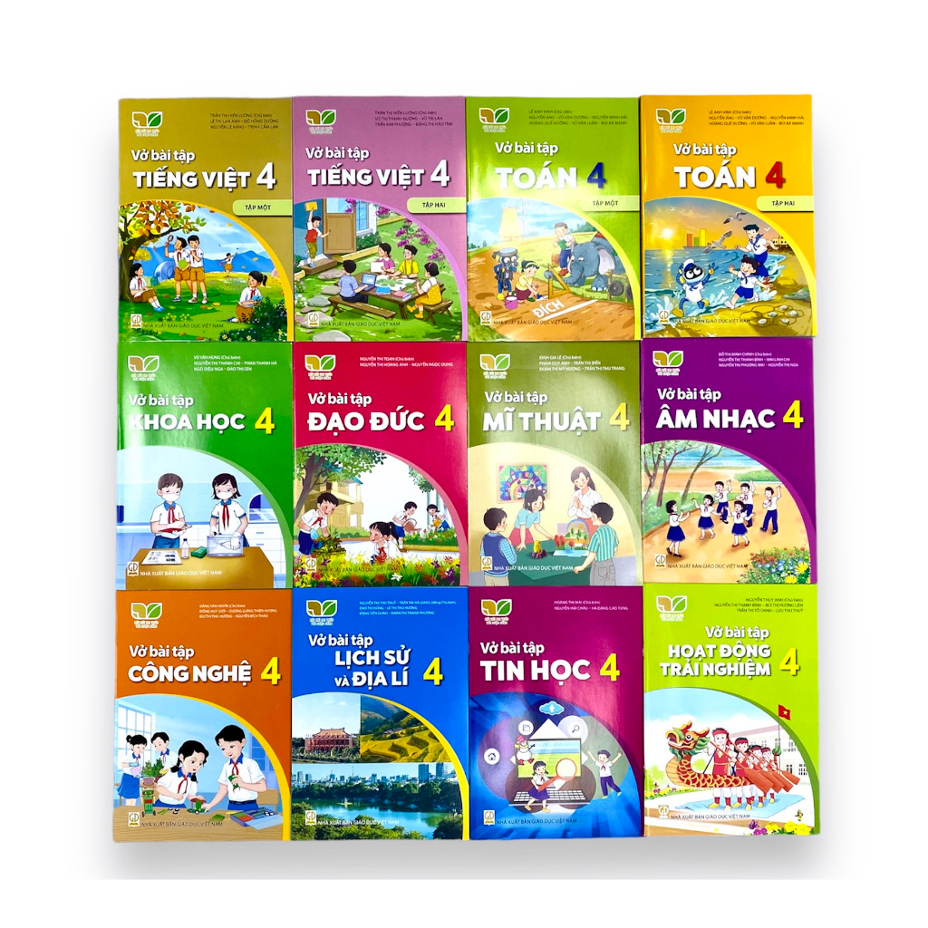 Sách - Bộ 12 cuốn vở bài tập lớp 4