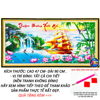 Tranh đính đá thuận buồm xuôi gió 28 - tranh minh hiền