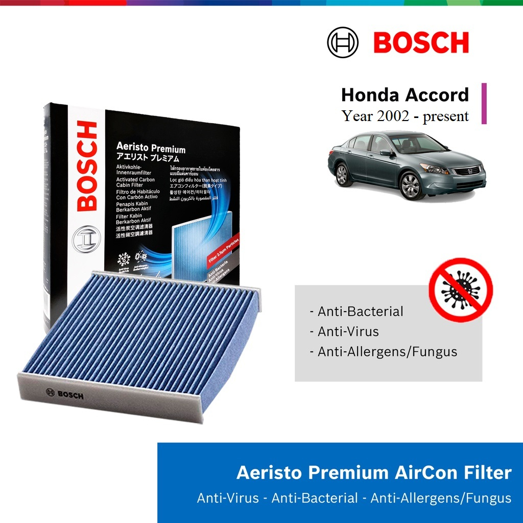 LỌC GIÓ ĐIỀU HÒA AERISTO PREMIUM (than hoạt tính & chống bụi mịn PM2.5): HONDA ACCORD, CIVIC, CRV / CR-V