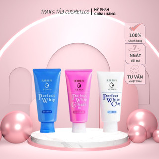 Sữa rửa mặt senka Perfect Whip màu hồng- bổ sung collagen, săn chắc da