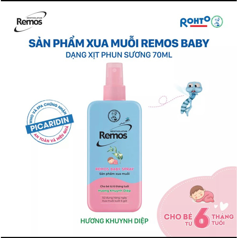 Sản phẩm xua muỗi cho bé từ 6 tháng tuổi - Remos Baby