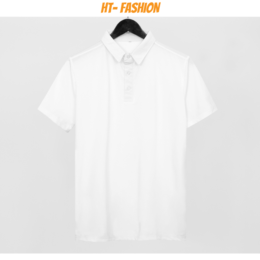 Áo Thun Nam Cổ Bẻ Thể Thao HTFashion, Áo Thun PoLo Nam Cổ Bẻ Vải Thun Lạnh Cao Cấp Co Dãn 4 Chiều Mặc Thoáng Mát HT001