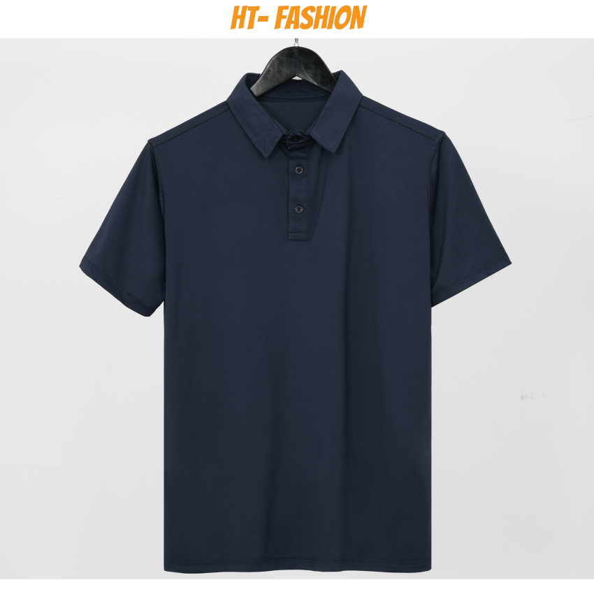 Áo Thun Nam Cổ Bẻ Thể Thao HTFashion, Áo Thun PoLo Nam Cổ Bẻ Vải Thun Lạnh Cao Cấp Co Dãn 4 Chiều Mặc Thoáng Mát HT001