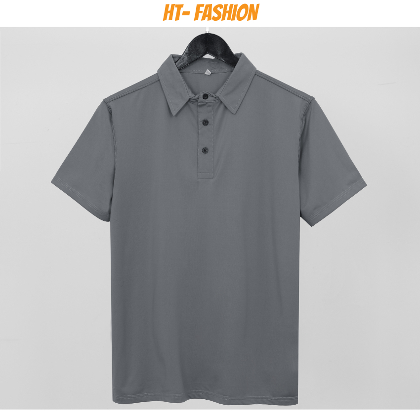 Áo Thun Nam Cổ Bẻ Thể Thao HTFashion, Áo Thun PoLo Nam Cổ Bẻ Vải Thun Lạnh Cao Cấp Co Dãn 4 Chiều Mặc Thoáng Mát HT001
