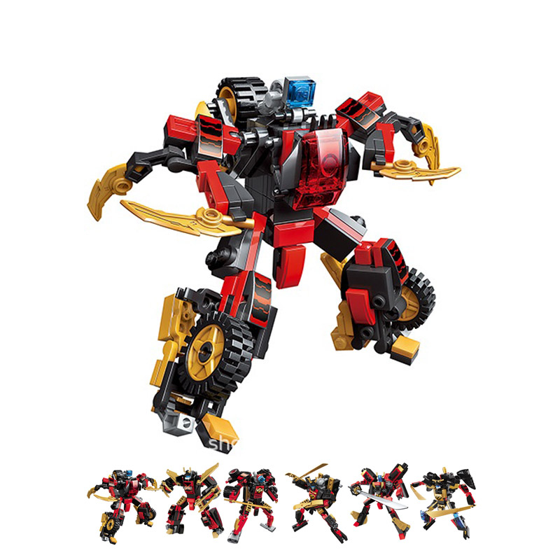 Bộ lắp ráp đồ chơi mô hình siêu nhân robot 6 trong 1 cho bé trai