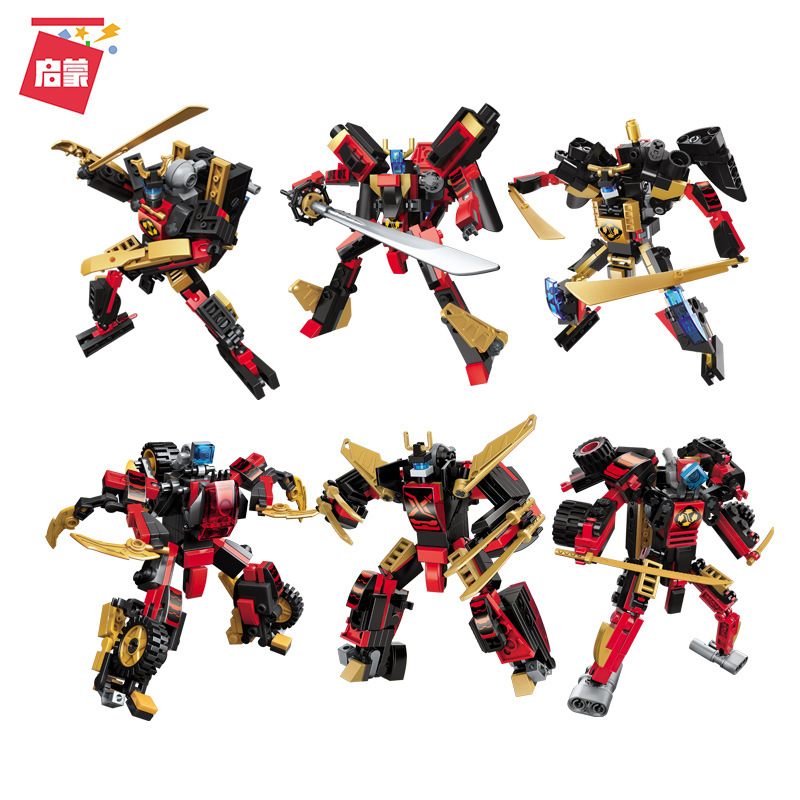 Bộ lắp ráp đồ chơi mô hình siêu nhân robot 6 trong 1 cho bé trai