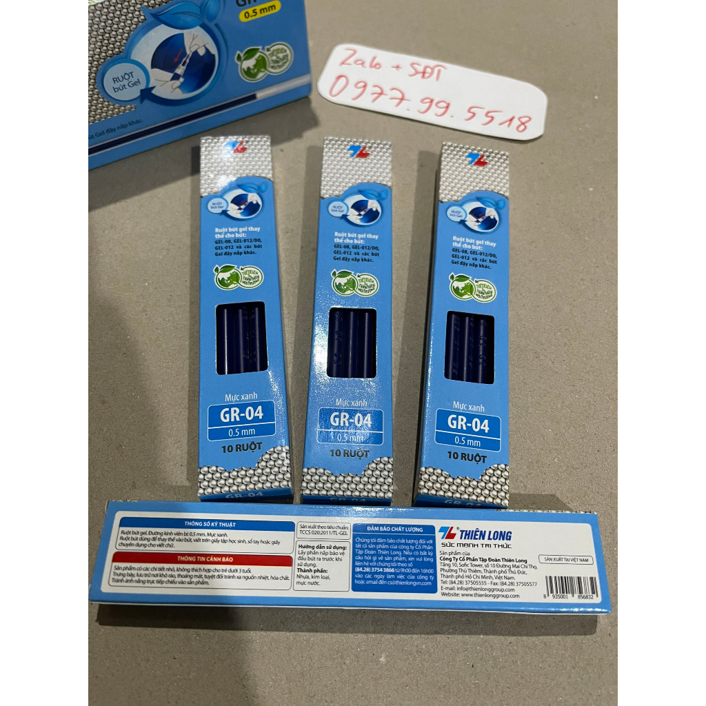 Ruột Bút Bi Nước Thiên Long GR-04 (Hộp 10 Ruột)