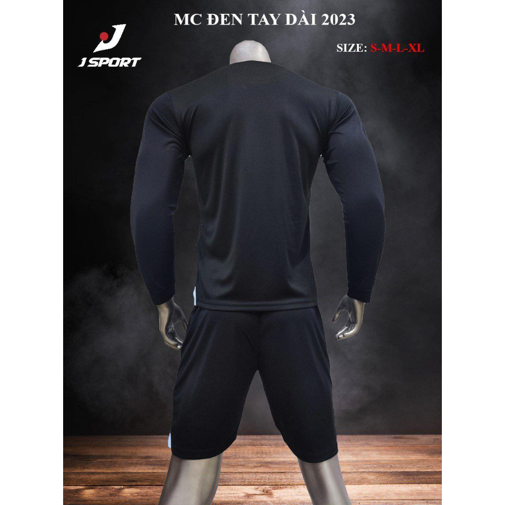 Áo đá bóng, quần áo bóng đá, áo Manchester City Đen Vàng tay dài - Chất thun lạnh cao cấp, bền, thoáng