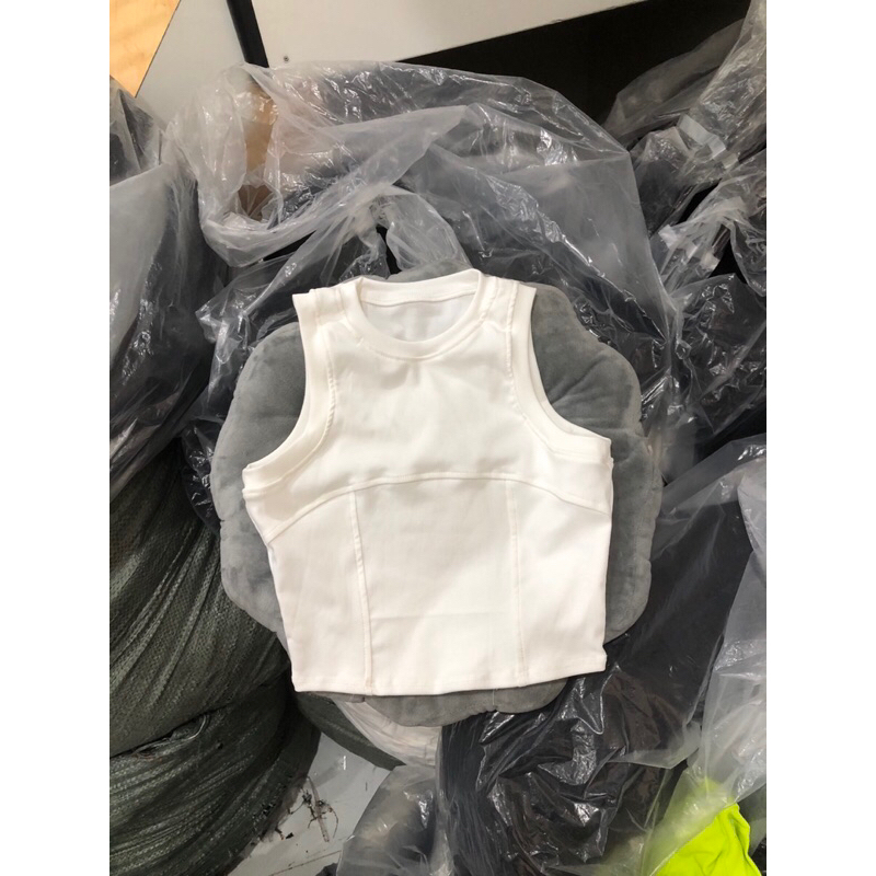 Áo ba lổ bozip chạy gân dáng ngắn