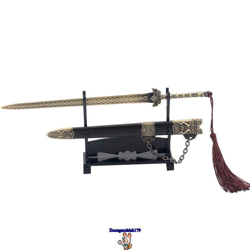 Mô hình sưu tầm Thiếu Niên Ca Hành Tiêu Sắt Thiên Trảm kiếm kim loại 22cm