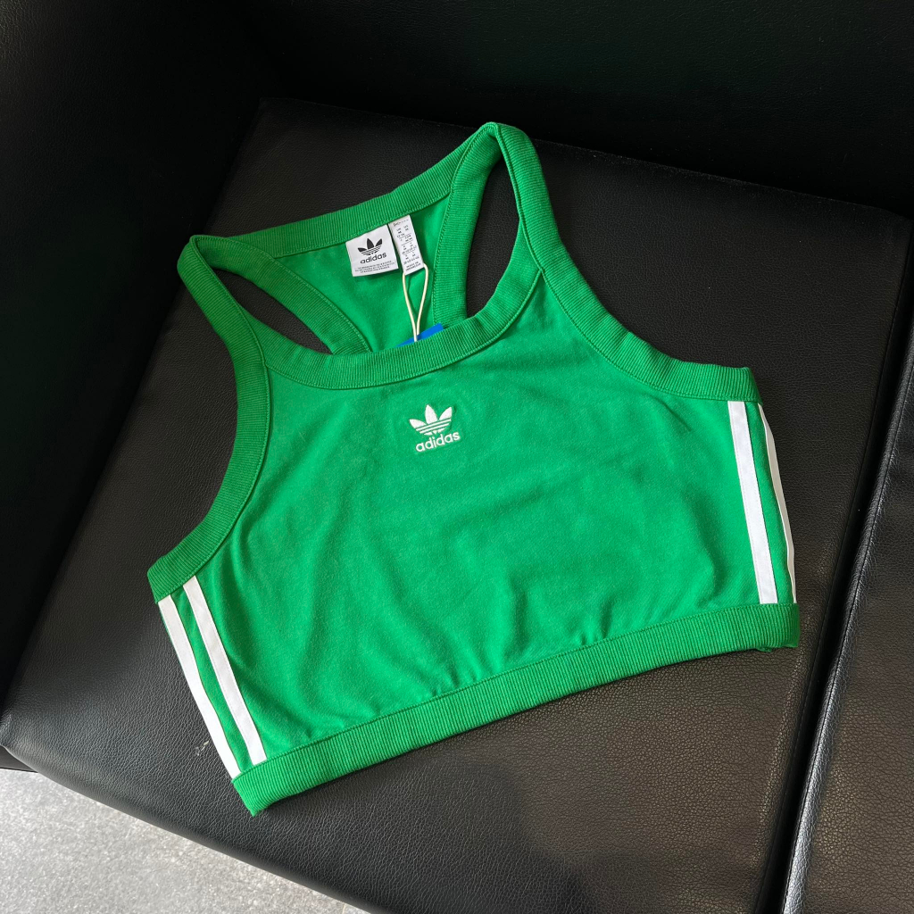 Áo Chính Hãng Tank Top Dáng Ngắn 3 SỌC CLASSICS ADICOLOR Shop Xám Store