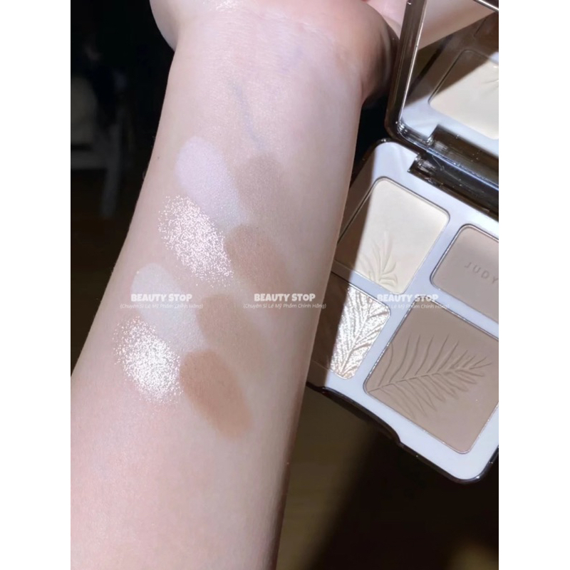 Bảng Phấn Tạo Khối & Bắt Sáng JUDYDOLL Highlight & Contour Lâu Trôi, Kháng Nước