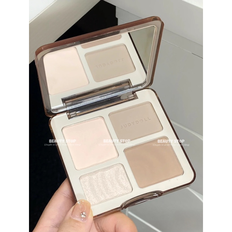 Bảng Phấn Tạo Khối & Bắt Sáng JUDYDOLL Highlight & Contour Lâu Trôi, Kháng Nước