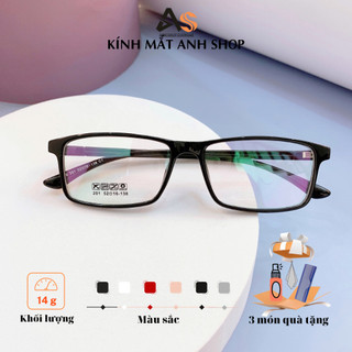 Kính vuông nhỏ chất liệu nhựa dẻo dễ đeo nhận cắt mắt cận viễn loạn 201A