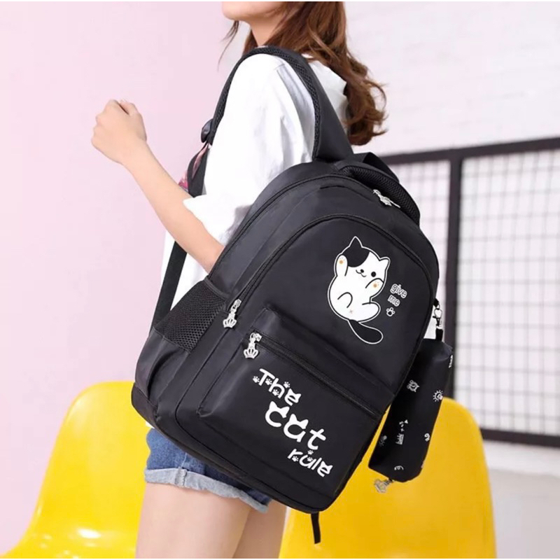 Balo Học Sinh Cat Đủ Màu Cute
