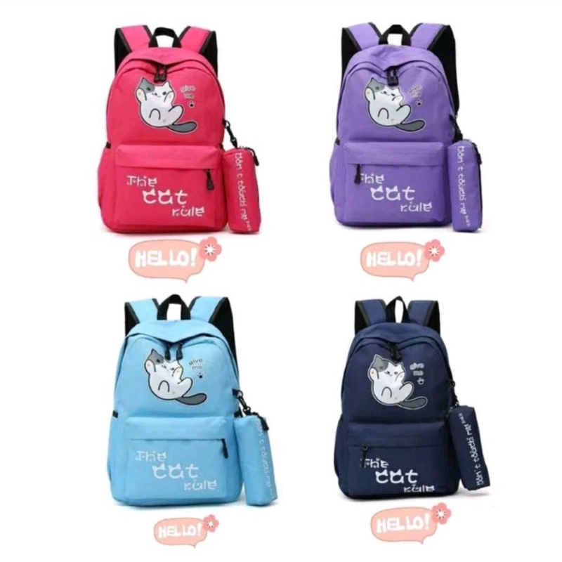 Balo Học Sinh Cat Đủ Màu Cute