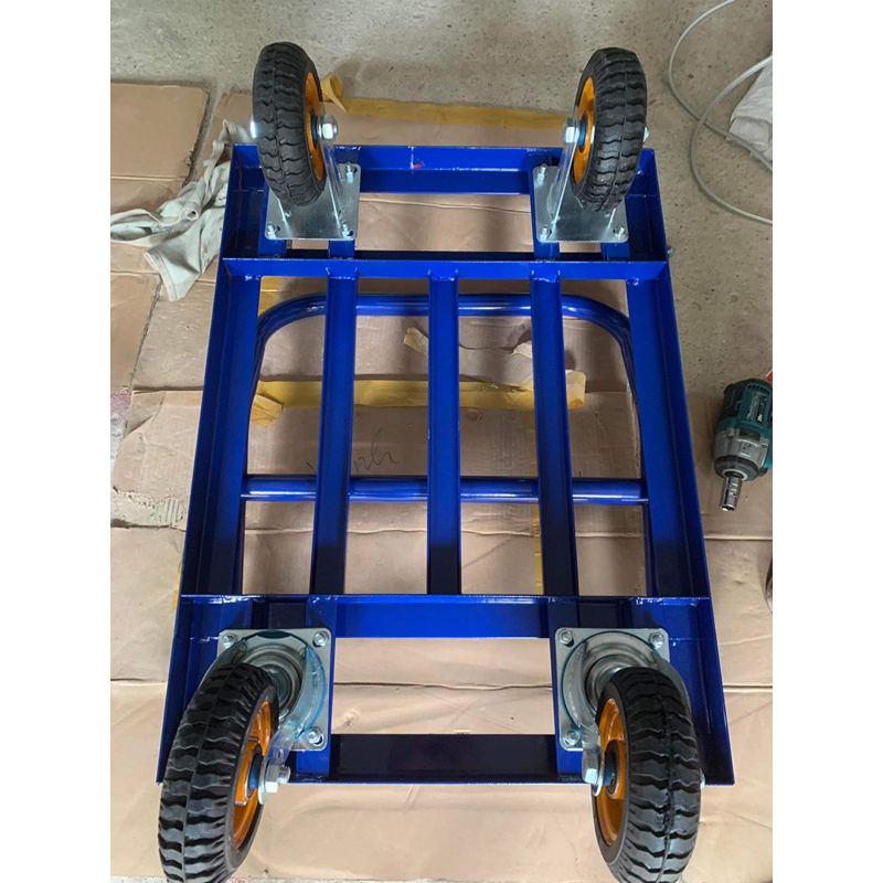 Xe kéo hàng, đẩy hàng 4 bánh gấp gọn bánh đường kính 16cm tải trọng 300-500kg