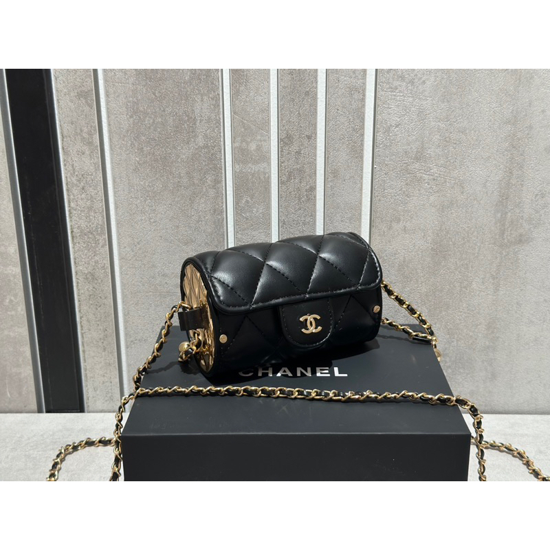 Túi đeo chéo Cha.nel SS21 chất da cừu size 14cm mini fullbox