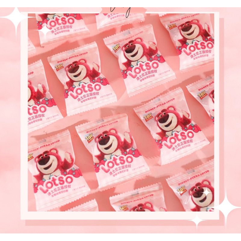 Kẹo bông mềm Marshmallow Nhân Mứt Dâu Gấu Dâu Lotso