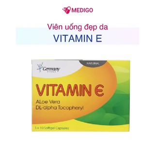 Viên uống đẹp da vitamin e germany pharma hộp 3 vỉ x 10 viên , hộp 30 viên