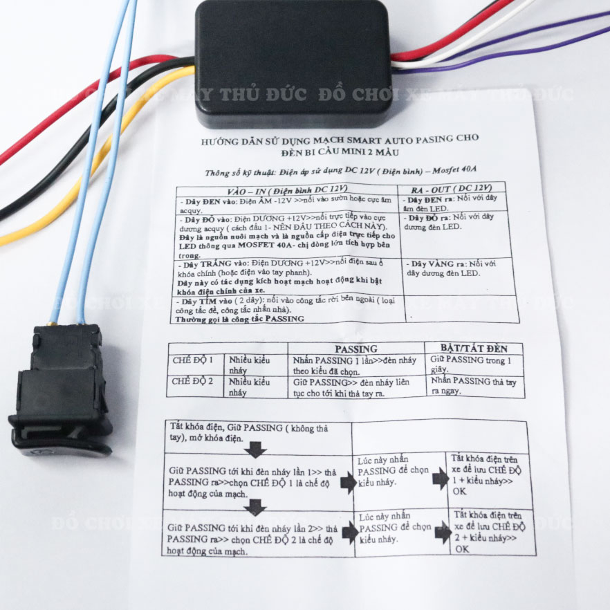 Mạch Passing Cho Đèn Trợ Sáng Bi Cầu 2 Màu