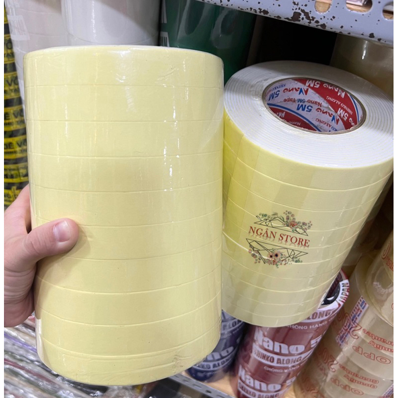 combo 10 cuộn băng keo 2 mặt xốp