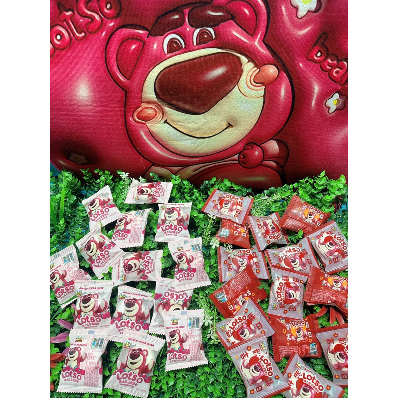 Kẹo bông mềm Marshmallow Nhân Mứt Dâu Gấu Dâu Lotso