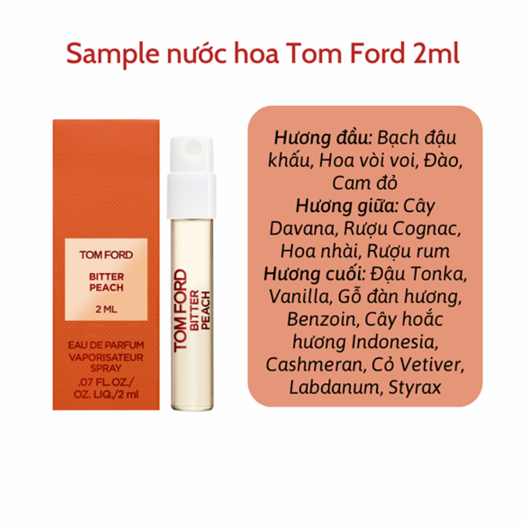 Vial 2ml | Nước hoa nữ TomFord Bitter Peach EDP