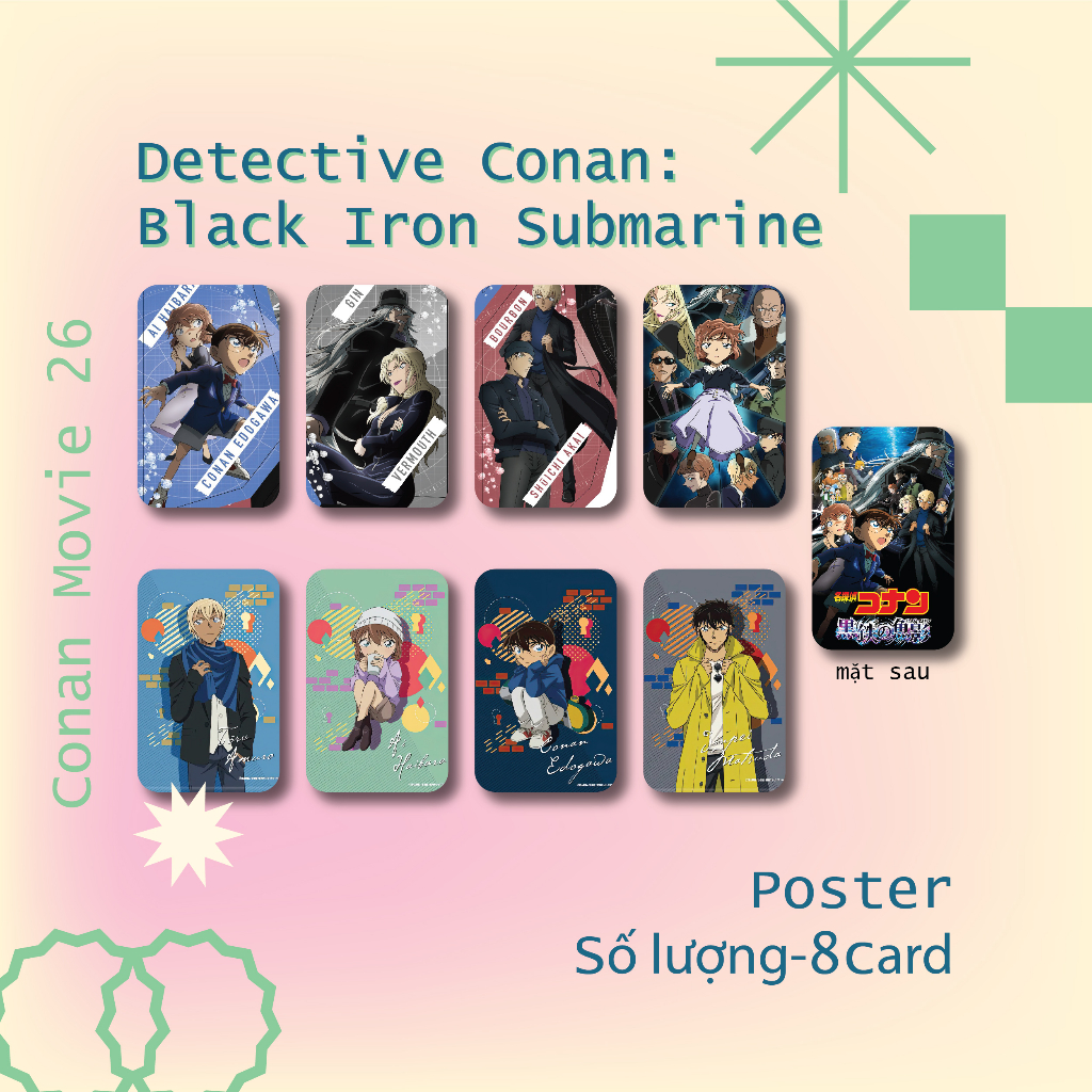 Summer30-  Set 8 card bo góc Conan Movie 26 fanmade