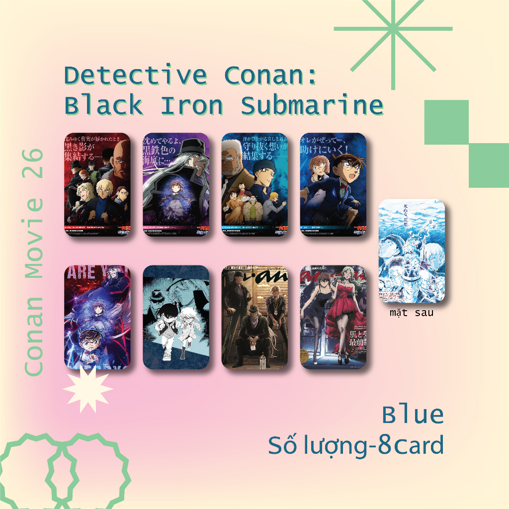 Summer30-  Set 8 card bo góc Conan Movie 26 fanmade