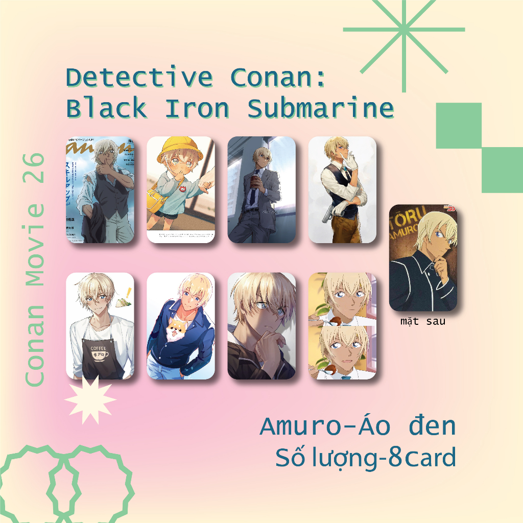 Summer30-  Set 8 card bo góc Conan Movie 26 fanmade