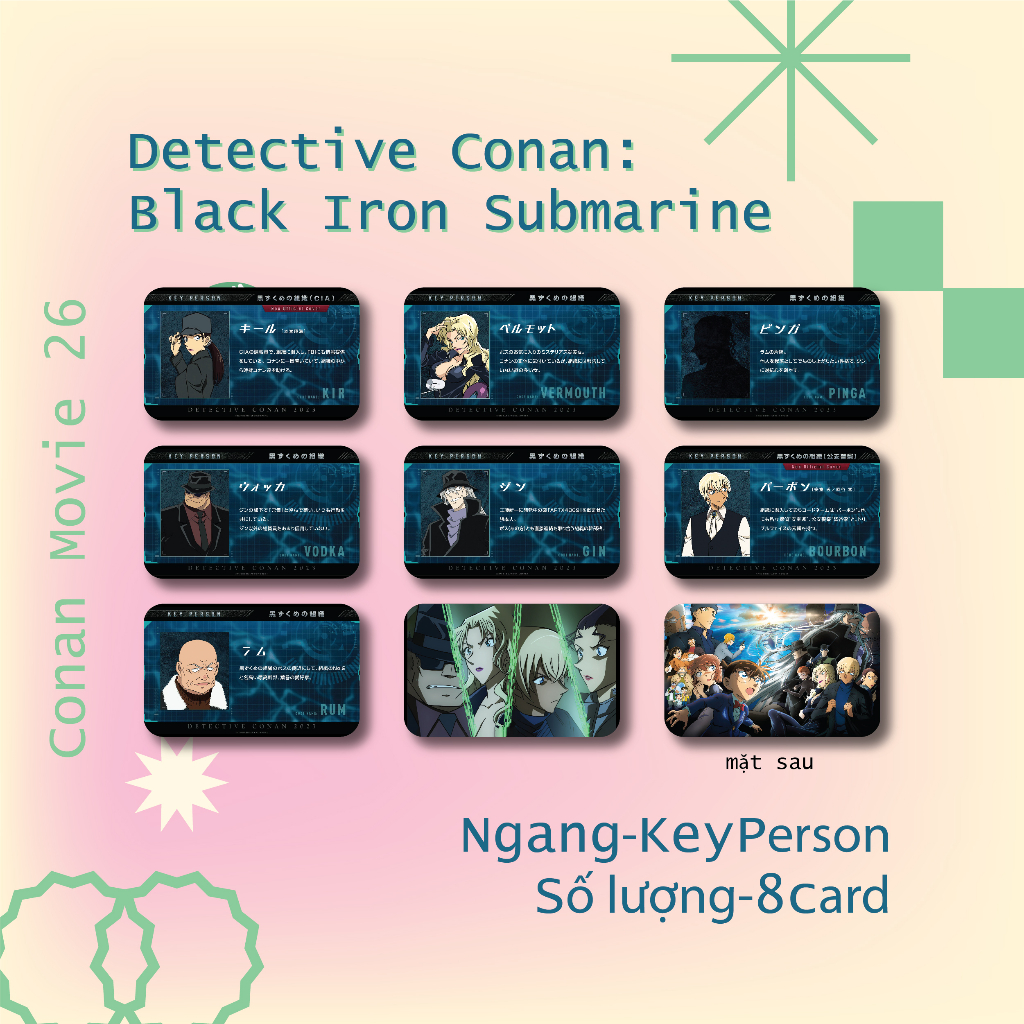 Summer30-  Set 8 card bo góc Conan Movie 26 fanmade