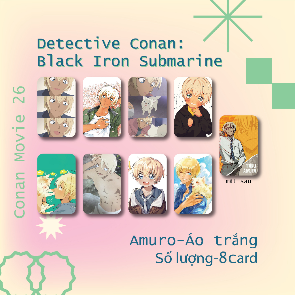 Summer30-  Set 8 card bo góc Conan Movie 26 fanmade