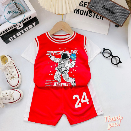 Bộ quần áo thể thao cho bé trai hình phi hành gia size từ 17kg-30kg
