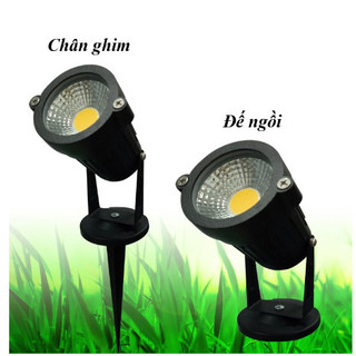 Đèn rọi cắm cỏ ngoài trời 5w, đèn rọi tiểu cảnh sân vườn 5w ánh sáng vàng