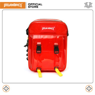 Túi Đeo Chéo URBAN MONKEY PVC Trong Suốt Chống Nước Màu Đỏ
